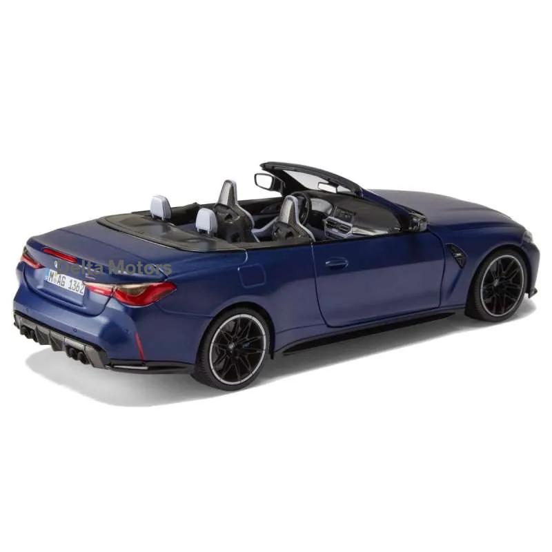 BMW Miniatur M4 Cabrio (G83), 1:18 (blue metallic) 