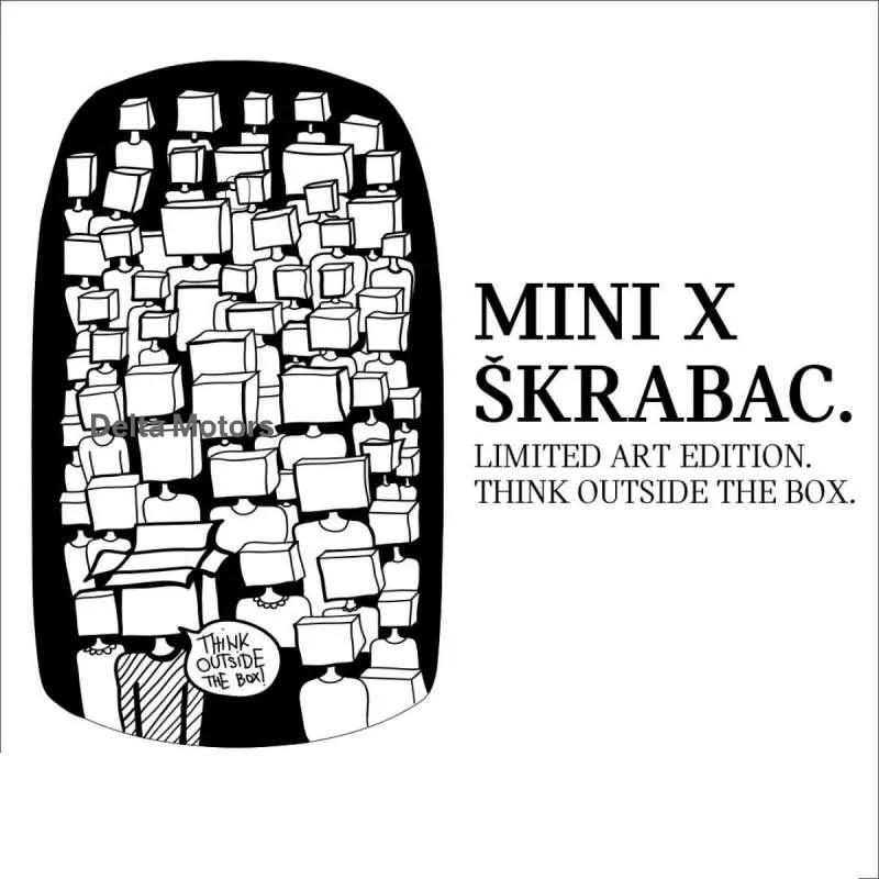 MINI X ŠKRABAC Think outside the box stiker 